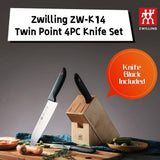 Darrahopens Home & Garden > Storage Zwilling ZW-K14 Twin Point Santoku Knife Chef's Knife 4PC Knife Set