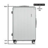 Darrahopens Home & Garden > Travel Wanderlite 28'' Luggage Travel Suitcase Set TSA Hard Case Lightweight Light Grey