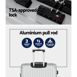 Darrahopens Home & Garden > Travel Wanderlite 28'' Luggage Travel Suitcase Set TSA Hard Case Lightweight Light Grey