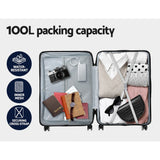 Darrahopens Home & Garden > Travel Wanderlite 28'' Luggage Travel Suitcase Set TSA Hard Case Lightweight Light Grey