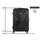 Darrahopens Home & Garden > Travel Wanderlite 28" Luggage Trolley Suitcase Carry On Travel Stoage Hardshell Black