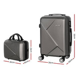 Darrahopens Home & Garden > Travel Wanderlite 2pc Luggage Trolley Suitcase 12" 28" Carry On Travel Stoage Hardshell