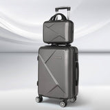 Darrahopens Home & Garden > Travel Wanderlite 2pc Luggage Trolley Suitcase 12" 28" Carry On Travel Stoage Hardshell