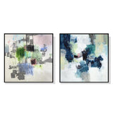 Darrahopens Home & Garden > Wall Art 100cmx100cm Blue Crushers 2 Sets Black Frame Canvas Wall Art