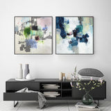 Darrahopens Home & Garden > Wall Art 100cmx100cm Blue Crushers 2 Sets Black Frame Canvas Wall Art