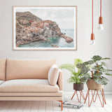 Darrahopens Home & Garden > Wall Art 100cmx150cm Italy Cinque Terre Wood Frame Canvas Wall Art