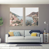 Darrahopens Home & Garden > Wall Art 100cmx150cm Italy Positano 2 Sets Wood Frame Canvas Wall Art