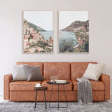 Darrahopens Home & Garden > Wall Art 100cmx150cm Italy Positano 2 Sets Wood Frame Canvas Wall Art