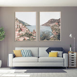 Darrahopens Home & Garden > Wall Art 40cmx60cm Italy Positano 2 Sets Wood Frame Canvas Wall Art