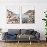 Darrahopens Home & Garden > Wall Art 40cmx60cm Italy Positano 2 Sets Wood Frame Canvas Wall Art