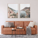 Darrahopens Home & Garden > Wall Art 40cmx60cm Italy Positano 2 Sets Wood Frame Canvas Wall Art