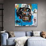 darrahopens Home & Garden > Wall Art 50cmx50cm Blue Head Black Frame Canvas Wall Art