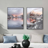 darrahopens Home & Garden > Wall Art 60cmx90cm Nordic Norway 2 Sets Black Frame Canvas Wall Art