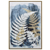 Darrahopens Home & Garden > Wall Art 70X100cm Lustrous Foliage Dark Wood Framed Canvas Wall Art