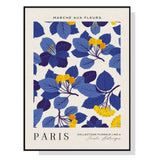 Darrahopens Home & Garden > Wall Art 80cmx120cm Paris Flower Market Black Frame Canvas Wall Art