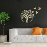 Darrahopens Home & Garden > Wall Art Metal Tree of Life Wall Art 7 Flying Birds Wall Sculpture