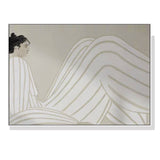 Darrahopens Home & Garden > Wall Art Wall Art 100cmx150cm Abstract Lady White Frame Canvas