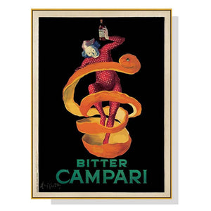 Darrahopens Home & Garden > Wall Art Wall Art 100cmx150cm Bitter Campari Gold Frame Canvas