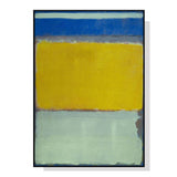 Darrahopens Home & Garden > Wall Art Wall Art 100cmx150cm Blue Yellow Green By Mark Rothko Black Frame Canvas