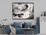 Darrahopens Home & Garden > Wall Art Wall Art 100cmx150cm Brigitte Bardot In the bath poster, Black Frame Canvas