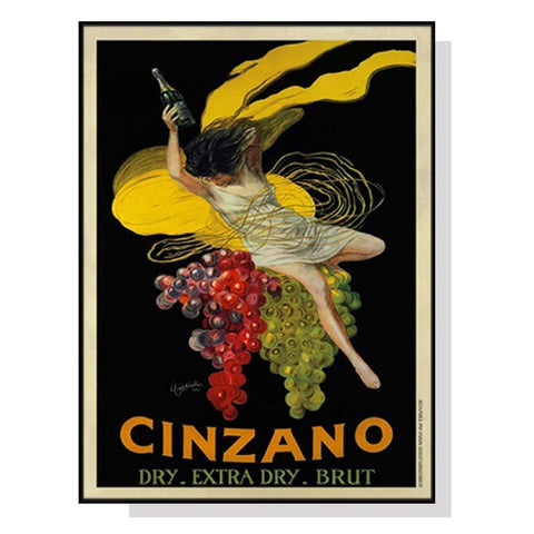 Darrahopens Home & Garden > Wall Art Wall Art 100cmx150cm Cinzano Black Frame Canvas