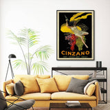 Darrahopens Home & Garden > Wall Art Wall Art 100cmx150cm Cinzano Black Frame Canvas