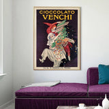 Darrahopens Home & Garden > Wall Art Wall Art 100cmx150cm Cioccolato Venchi Vintage Gold Frame Canvas