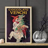 Darrahopens Home & Garden > Wall Art Wall Art 100cmx150cm Cioccolato Venchi Vintage Gold Frame Canvas