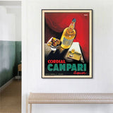 Darrahopens Home & Garden > Wall Art Wall Art 100cmx150cm Cordial Campari Liquor Black Frame Canvas