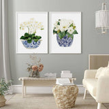 Darrahopens Home & Garden > Wall Art Wall Art 100cmx150cm Elegant Flower 2 Sets White Frame Canvas