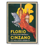 Darrahopens Home & Garden > Wall Art Wall Art 100cmx150cm Florio Cinzano Black Frame Canvas