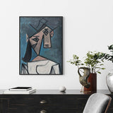 Darrahopens Home & Garden > Wall Art Wall Art 100cmx150cm Head Of A Woman By Pablo Picasso Black Frame Canvas