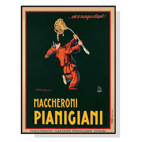 Darrahopens Home & Garden > Wall Art Wall Art 100cmx150cm Maccheroni Pianiciani Black Frame Canvas