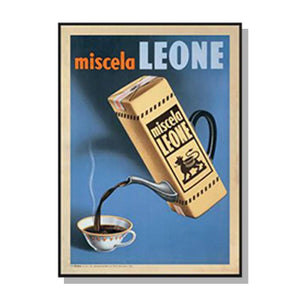 Darrahopens Home & Garden > Wall Art Wall Art 100cmx150cm Miscela Leone, 1950 Black Frame Canvas