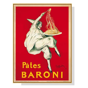 Darrahopens Home & Garden > Wall Art Wall Art 100cmx150cm Pates Baroni Pasta Gold Frame Canvas