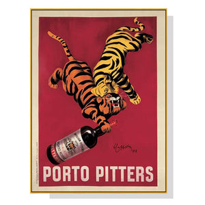 Darrahopens Home & Garden > Wall Art Wall Art 100cmx150cm Porto Pitters Vintage Gold Frame Canvas