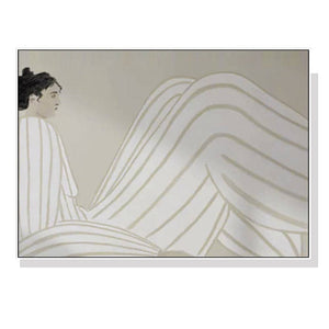 Darrahopens Home & Garden > Wall Art Wall Art 40cmx60cm Abstract Lady White Frame Canvas