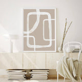 Darrahopens Home & Garden > Wall Art Wall Art 40cmx60cm Abstract White Lines 2 Sets White Frame Canvas