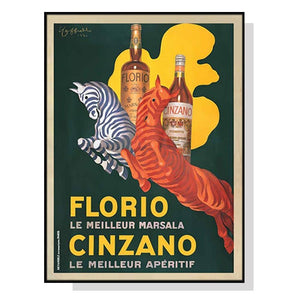 Darrahopens Home & Garden > Wall Art Wall Art 40cmx60cm Florio Cinzano Black Frame Canvas