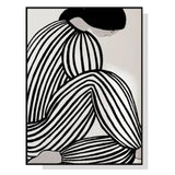 Darrahopens Home & Garden > Wall Art Wall Art 40cmx60cm Mid Century Figure Black Frame Canvas