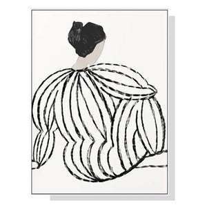 Darrahopens Home & Garden > Wall Art Wall Art 40cmx60cm Modern Lady White Frame Canvas