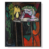 Darrahopens Home & Garden > Wall Art Wall Art 40cmx60cm Reading Girl by Pablo Picasso Black Frame Canvas