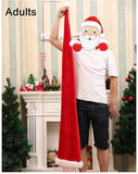 Darrahopens Men's Fashion > Accessories Christmas Unisex Adults Kids Novelty Hat Xmas Party Cap Santa Costume Dress Up, Long Santa Hat (Adults)