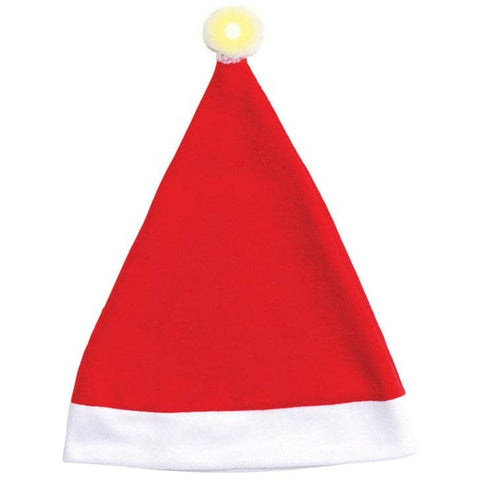 Darrahopens Men's Fashion > Accessories Christmas Unisex Adults Kids Novelty Hat Xmas Party Cap Santa Costume Dress Up, Santa Hat w LED Light