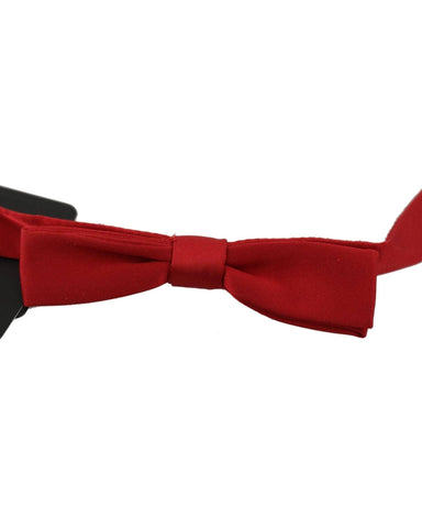 Darrahopens Men's Fashion > Accessories Exclusive Dolce &amp; Gabbana Red Silk Bow Tie One Size Men