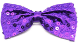 Darrahopens Men's Fashion > Accessories GLITTER SEQUIN BOW TIE Costume Fancy Dress Dance Fancy Shiny Party Bowtie - Purple