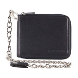 Darrahopens Men's Fashion > Accessories Pierre Cardin Zip Around Mens Leather Wallet with Chain in Black