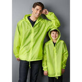 Darrahopens Men's Fashion > Coats & Jackets 3pc Set Adult Spray Jacket Outdoor Rain Hi Vis Poncho Waterproof - Fluoro Lime