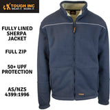 Darrahopens Men's Fashion > Coats & Jackets Mens Full Zip Sherpa Polar Fleece Jumper Lined Warm Winter Jacket Pullover  - L