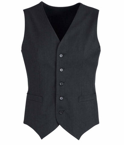 Darrahopens Men's Fashion > Coats & Jackets Mens Peaked Vest Waistcoat w/ Knitted Back Suit Formal Wedding Dress Up - Charcoal - 102